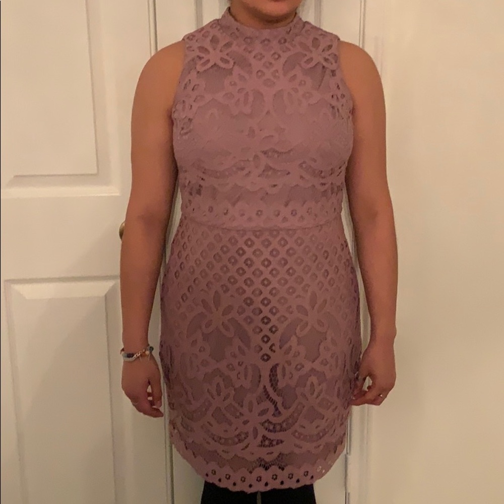 Purple lace dress